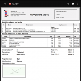 Rapport de visite généré en automatique ( à faire signer par le client )