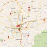 Carte des implantations